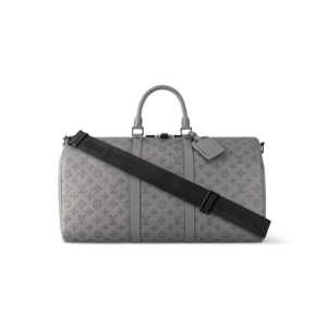 Louis Vuitton Keepall Bandouliere 50 Travel Bag 19.7in/ 50cm Grey Black Hardware M46117
