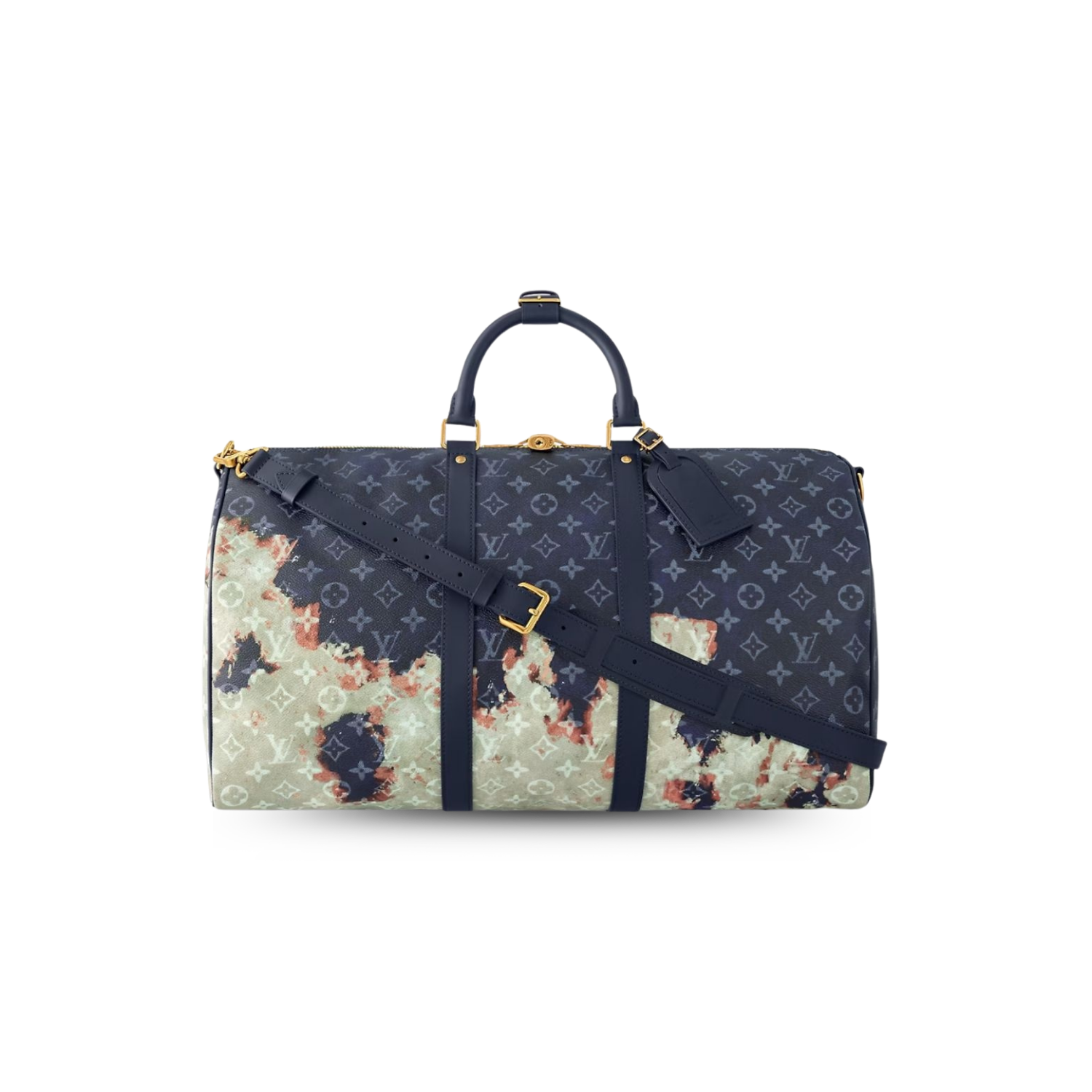Louis Vuitton Keepall Bandouliere 50 Travel Bag 19.7in/ 50cm Ink Blue Gold Hardware For Men M23773