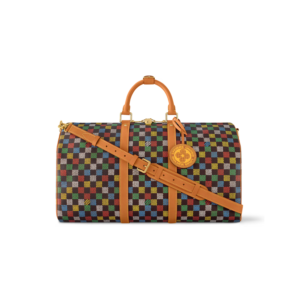 Louis Vuitton Keepall Bandouliere 50 Travel Bag 19.7in/ 50cm Multicolor Aged Gold Hardware N00170