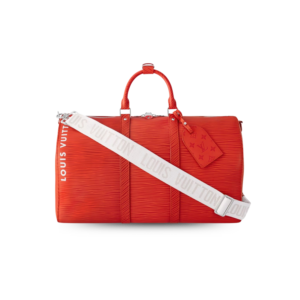 Louis Vuitton Keepall Bandouliere 50 Travel Bag 19.7in/ 50cm Red Palladium Hardware M23721
