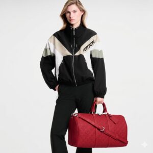 Alternative view of Louis Vuitton Keepall Bandouliere 50 Travel Bag 19.7in/ 50cm Red Silver Hardware M23750