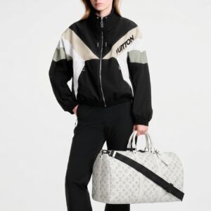 Alternative view of Louis Vuitton Keepall Bandouliere 50 Travel Bag 19.7in/ 50cm White Black Hardware M24954