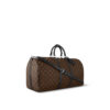 Louis Vuitton Keepall Bandouliere 55 Travel Bag 21.7in/ 55cm Brown Monogram Silver Hardware M56714 - Image 5