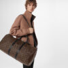 Louis Vuitton Keepall Bandouliere 55 Travel Bag 21.7in/ 55cm Brown Monogram Silver Hardware M56714 - Image 3