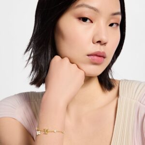 Alternative view of Louis Vuitton LV Floragram XS Bracelet Gold Hardware For Women M03915