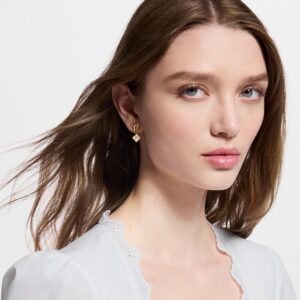 Alternative view of Louis Vuitton LV Floragram XS Earrings Gold Hardware For Women M03914