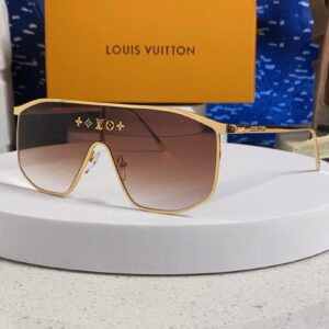 Alternative view of Louis Vuitton LV Golden Mask Sunglasses Brown Z1717U