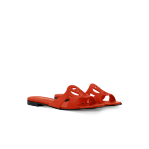 Louis Vuitton LV Isola Flat Mules Orange Suede For Women 1AK4OW