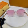 Louis Vuitton LV Jewel Round Cat Eye Sunglasses Pink Gold For Women Z2682U - Image 3