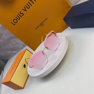 Alternative view of Louis Vuitton LV Jewel Round Cat Eye Sunglasses Pink Gold For Women Z2682U