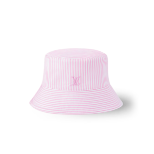 Louis Vuitton LV League Striped Bucket Hat Pink For Women M5160M