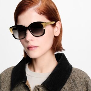 Alternative view of Louis Vuitton LV Petit Soupcon Square Sunglasses Black For Women Z3182W