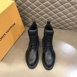 Alternative view of Louis Vuitton LV Ranger Ankle Boots Monogram Flower Black For Men 1AANTF