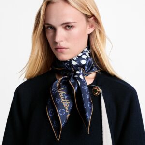 Alternative view of Louis Vuitton LV Safari Square 90 Scarf Blue For Women M97895
