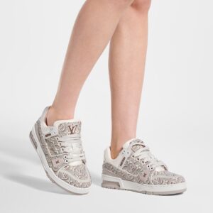 Alternative view of Louis Vuitton LV Trainer Sneakers Beige For Women 1AKG4F