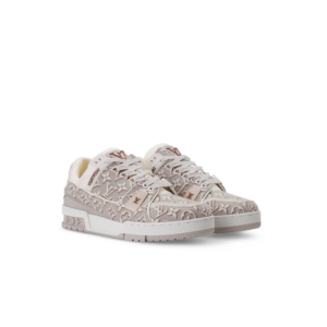 Louis Vuitton LV Trainer Sneakers Beige For Women 1AKG4F