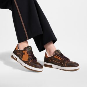Alternative view of Louis Vuitton LV Trainer Sneakers Cacao Brown Monogram For Women 1AKYD8