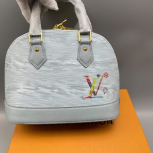 Alternative view of Louis Vuitton LV x TM Alma BB Top Handle Bag 9.3in/ 23.5cm Washed Blue Gold Hardware For Women M14197