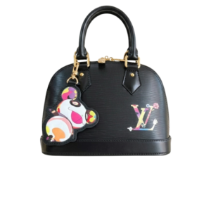 Louis Vuitton LV x TM Alma BB Top Handle Bag 9.3in/ 24cm Black Gold Hardware For Women M13670