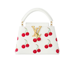 Louis Vuitton LV x TM Capucines Mini Top Handle Bag 8.3in/ 21cm White Gold Hardware For Women M13251