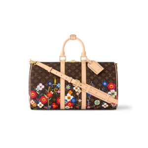 Louis Vuitton LV x TM Keepall Bandouliere 45 Travel Bag 17.7in/ 45cm Brown Monogram Canvas Gold Hardware For Women M14182