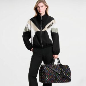 Alternative view of Louis Vuitton LV x TM Keepall Bandouliere 50 Travel Bag 19.7in/ 50cm Multicolore Black Silver Hardware M13745