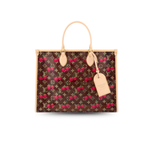 Louis Vuitton LV x TM OnTheGo GM Tote Bag 16.1in/ 41cm Monogram Cherry Gold Hardware For Women M14306