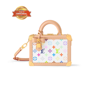 Louis Vuitton LV x TM Petite Valise Top Handle Bag 8.9in/ 22.5cm Multicolored Gold Hardawre For Women M13125