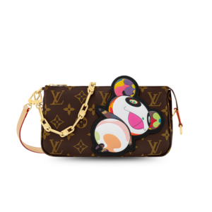 Louis Vuitton LV x TM Pochette Accessoires Shoulder Bag 8.7in/ 22cm Brown Monogram Canvas Gold Hardware For Women M13440