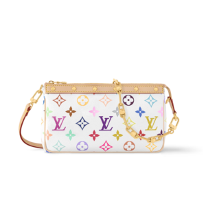 Louis Vuitton LV x TM Pochette Accessoires Shoulder Bag 8.7in/ 22cm Multicolor Monogram Canvas Gold Hardware For Women M13404