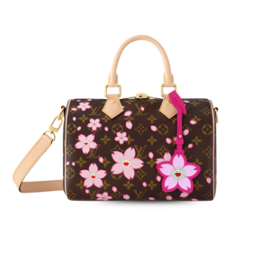 Louis Vuitton LV x TM Speedy Bandouliere 25 Top Handle Bag 9.8in/ 25cm Sakura Brown Gold Hardware For Women M14174