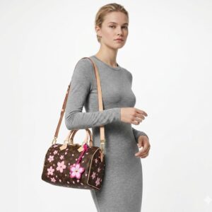 Alternative view of Louis Vuitton LV x TM Speedy Bandouliere 25 Top Handle Bag 9.8in/ 25cm Sakura Brown Gold Hardware For Women M14174
