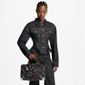 Alternative view of Louis Vuitton LV x TM Speedy Soft 30 Top Handle Bag 11.8in/ 30cm Multicolored Gold Hardware For Women M13257