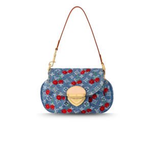 Louis Vuitton LV x TM Sunset Monogram Shoulder Bag 10.6in/ 27cm Cherry Denim For Women M13680