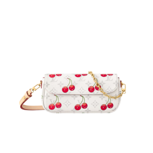 Louis Vuitton LV x TM Wallet On Chain Ivy Crossbosy Bag 9.3in/ 24cm Cherry Canvas Gold Hardware For Women M14239