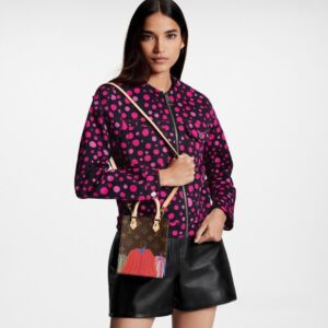 Alternative view of Louis Vuitton LV x YK Petit Sac Plat Tote Bag 5.5in/ 14cm Brown Gold Hardware For Women M82112