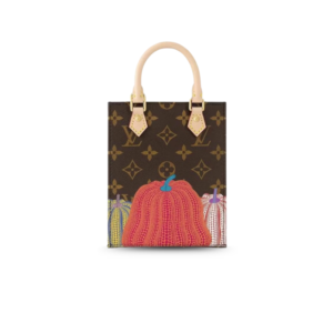 Louis Vuitton LV x YK Petit Sac Plat Tote Bag 5.5in/ 14cm Brown Gold Hardware For Women M82112