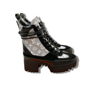 Louis Vuitton Laureate Desert Boots Grey For Women