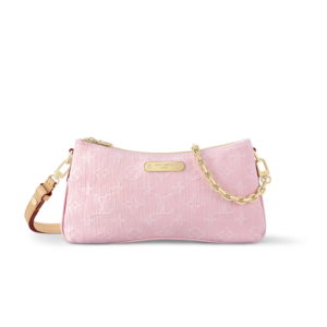 Louis Vuitton Liv Pochette Shoulder Bag 9.6in/ 24.5cm Washed Pink Gold Hardware For Women M14159
