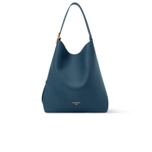 Louis Vuitton Low Key Hobo MM Shoulder Bag 13.8in/ 35cm Prussian Blue Gold Hardware For Women M28220