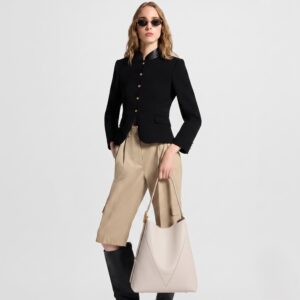 Alternative view of Louis Vuitton Low Key Hobo MM Shoulder Bag 13.8in/ 35cm Quartz/ Gray Gold Hardware For Women M2A091