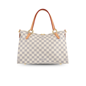 Louis Vuitton Lymington Top Handle Bag 13.8in/ 35cm Damier Azur Gold Hardware For Women N40022