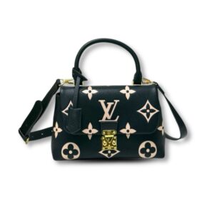 Louis Vuitton Madeleine MM Monogram Empreinte Black / Beige For Women, Women's Handbags, Shoulder and Crossbody Bags 11.8in/30cm LV