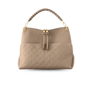 Louis Vuitton Maida Hobo Bag 12.6in/ 32cm Beige Monogram Empreinte Gold Hardware For Women M45523