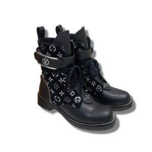 Louis Vuitton Metropolis Flat Ranger Boots Black For Women