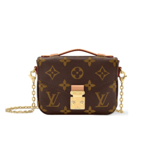 Louis Vuitton Micro Metis Pochette Shoulder Bag 5.5in/ 14cm Brown Monogram Canvas Gold Hardware For Women M81267