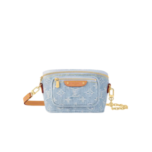Louis Vuitton Mini Bumbag 6.7in/ 17cm Sky Blue Denim Gold Hardware For Women M83353