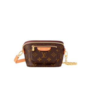 Louis Vuitton Mini Bumbag Shoulder 6.7in/ 17cm Brown Gold Hardware For Women M82335
