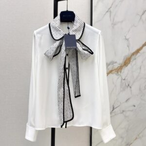 Alternative view of Louis Vuitton Monogram Bow Blouse White For Women