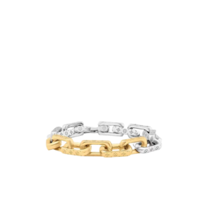 Louis Vuitton Monogram Chain Bracelet Silver/ Gold For Men M1555M